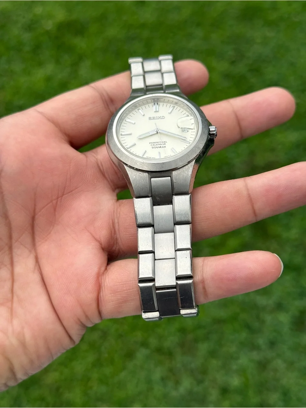 SEIKO Perpetual Calendar Titanium Date Men's 40mm watch